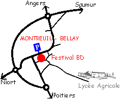 Plan pour trouver le Festival � Montreuil-Bellay